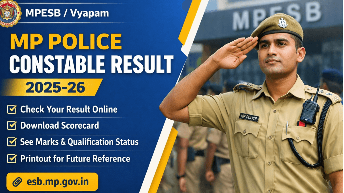 MP Police Constable Result 2026 Out