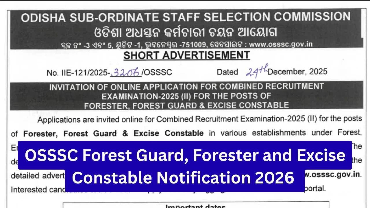 OSSSC Forest Guard Recruitment 2026
